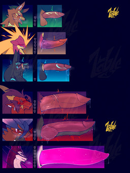 accessory animal_genitalia anthro big_penis blush blush_lines bodily_fluids chart cock_ring drooling erection eyes_closed fire flaming_hair genital_fluids genital_slit genitals glowing glowing_genitalia glowing_penis group hair heart_symbol jewelry knot knotted_penis male measuring measuring_penis penis penis_accessory penis_chart penis_jewelry penis_size_difference precum pseudo_hair saliva thick_penis throbbing throbbing_penis abzel mythology nintendo penis_lineup pokemon lang_(abzel) lazarus_(abzel) zhou-yu_(abzel) amped_toxtricity ancient_pokemon canid canine canis dragon eastern_dragon generation_8_pokemon generation_9_pokemon koraidon legendary_pokemon limited_build_koraidon mammal mythological_creature mythological_scalie paradox_pokemon pokemon_(species) scalie toxtricity wolf 3:4 colored digital_drawing_(artwork) digital_media_(artwork) hi_res shaded
