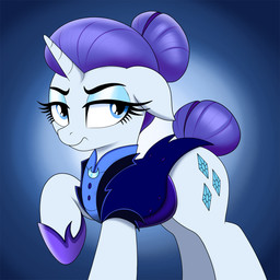 blue_eyes clothed clothing eyebrows eyelashes female feral glistening glistening_eyes hair hair_bun half-closed_eyes horn narrowed_eyes pupils purple_hair quadruped side_view simple_background solo tail tail_bun thick_thighs white_body white_sclera vomitvomiting friendship_is_magic hasbro my_little_pony mythology rarity_(mlp) equid equine mammal mythological_creature mythological_equine unicorn 1:1 hi_res