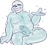 balls blue_body blush bone ectobody genitals grin humanoid_genitalia humanoid_penis male not_furry nude penis sitting skeleton skull skull_head smile solo translucent translucent_body aipeco18 undertale undertale_(series) sans_(undertale) goo_creature goo_humanoid humanoid 2019 hi_res