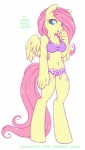 anthro anthrofied biped blush bottomwear bra clothing cutie_mark feathered_wings feathers female fur hair looking_at_viewer navel pink_hair shorts simple_background solo sports_bra standing underwear white_background wings yellow_body yellow_feathers yellow_fur onnanoko friendship_is_magic hasbro my_little_pony mythology fluttershy_(mlp) equid equine mammal mythological_creature mythological_equine pegasus 2014 digital_media_(artwork)