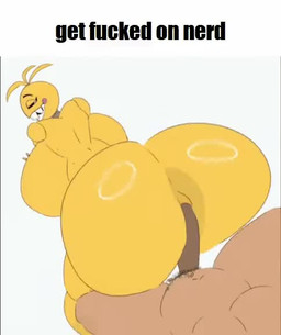 anal anal_penetration anthro anthro_penetrated anus back_boob big_breasts big_butt breasts butt duo female female_penetrated genitals huge_breasts huge_butt human_on_anthro human_penetrating human_penetrating_anthro interspecies looking_back machine male male/female male_penetrating male_penetrating_female narrowed_eyes non-mammal_breasts nude penetration penis profanity pubes sex shaking_butt sharp_teeth smile tan_body tan_skin teeth text yellow_body kenxwhack five_nights_at_freddy's five_nights_at_freddy's_2 scottgames toy_chica_(fnaf) animatronic avian bird chicken galliform human mammal phasianid robot animated english_text loop no_sound short_playtime video