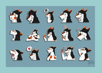 anthro bared_teeth claws dialogue eyes_closed featureless_crotch male open_mouth open_smile smile solo teeth text milkshakefrappucino sergal pictographics spanish_text