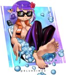 5_fingers 5_toes areola barefoot breasts bubble clothing colored_nails eyewear feet female fingers foot_fetish foot_focus glasses humanoid_feet humanoid_pointy_ears nails nipples plantigrade pointy_ears smile soles solo toes blurriwod nintendo splatoon fan_character seipi_(blurriwod) animal_humanoid cephalopod cephalopod_humanoid humanoid inkling marine marine_humanoid mollusk mollusk_humanoid 2021 hi_res signature