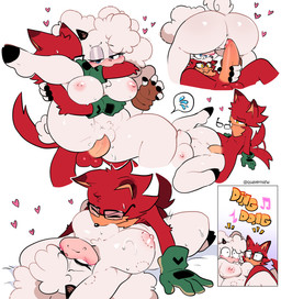 2_toes 4_fingers anthro anthro_on_anthro anthro_penetrated anthro_penetrating anthro_penetrating_anthro anus areola balls bar_emanata big_breasts bite_mark bite_mark_on_arm bite_mark_on_breast bite_mark_on_leg bite_mark_on_stomach black_horn blue_eyes blush breast_play breast_suck breasts brown_clothing brown_fingerless_gloves brown_gloves brown_handwear clothing cloven_hooves duo emanata eyelashes eyes_closed eyewear feet female female_penetrated fingerless_gloves fingers from_front_position fur genitals glasses gloves gloves_only green_clothing green_gloves green_handwear handwear handwear_only heart_symbol hooved_plantigrade hooved_toes hooves horn lying male male/female male_penetrating male_penetrating_female missionary_position mostly_nude musical_note musical_symbol nipples on_back penetration penile penile_penetration penis_in_vagina plantigrade rectangular_glasses red_body red_fur sex soles spread_legs spreading sucking symbol tail tail_motion tailwag text toes vaginal vaginal_penetration wearing_glasses white_body white_fur wide_eyed wool_(fur) wool_hair yellow_eyes quavernsfw idw_publishing sega sonic_the_hedgehog_(comics) sonic_the_hedgehog_(idw) sonic_the_hedgehog_(series) gadget_the_wolf lanolin_the_sheep_(sonic) bovid canid canine canis caprine mammal sheep wolf 2025 absurd_res artist_name hi_res
