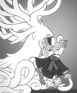 4_arms 6_wings 7_horns ambiguous_gender bite_mark black_clothing black_dress blindfold blush bodily_fluids_in_mouth bottomwear bow_ribbon clothed clothing clothing_lift dress duo exoskeleton feeding feeding_partner female fin frilly frilly_clothing frilly_dress glowing grey_background group headpat holding_partner horn husband_and_wife insect_legs insectoid_wings larger_female male male/female mandibles married_couple multi_arm multi_horn multi_leg multi_limb multi_wing nectar oral oral_penetration penetration plant restrained restrained_by_tentacles simple_background size_difference skirt skirt_lift smaller_male tail tail_fin tentacle_in_mouth tentacle_on_face tentacle_penetration tentacles tree trio white_body white_eyes white_head white_tentacles wings cuprousfilament hollow_knight_(franchise) team_cherry pale_king_(hollow_knight) twisted_bud_(hollow_knight:_silksong) white_lady_(hollow_knight) arthropod arthropod_taur elemental_creature flora_fauna taur treant hi_res monochrome male_(lore)