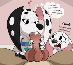 ambiguous_gender animal_genitalia animal_penis black_body black_fur bodily_fluids brown_body brown_fur canine_genitalia canine_penis cum cum_in_mouth cum_inside fellatio female feral first_person_view fur genital_fluids genitals good_girl group knot loli male male/female markings multicolored_body multicolored_fur oral penile penis sex spots spotted_body spotted_fur text thought_bubble toony trio white_body white_fur young young_ambiguous young_feral barbouille_pierre 101_dalmatian_street 101_dalmatians disney delilah_(101_dalmatians) dolly_(101_dalmatians) canid canine canis dalmatian domestic_dog mammal 2024 absurd_res english_text hi_res daughter_(lore) indirect_incest_(lore) mother_(lore) mother_and_child_(lore) mother_and_daughter_(lore) parent_(lore) parent_and_child_(lore) parent_and_daughter_(lore)