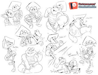 anthro biped blush bodily_fluids clean_diaper clothed clothing dialogue diaper disembodied_hand duo embarrassed exclamation_point feces genital_fluids heart_symbol male open_mouth overweight overweight_anthro overweight_male sagging_diaper simple_background soiled_diaper soiling solo solo_focus text topwear unclean_diaper urine used_diaper vest wearing_diaper wet_diaper white_background crackajackin banjo-kazooie rareware jolly_dodger amphibian frog 2020 black_and_white digital_media_(artwork) english_text monochrome multiple_images