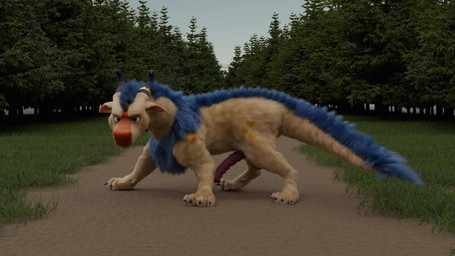 animal_genitalia animal_penis aroused aroused_male balls blue_body blue_fur blue_hair bouncing_balls claws curved_horn dirt_cloud ears_outwards erection feral flared_penis forest forest_background fur furgonomics furry-specific_piercing genital_piercing genitals grass green_eyes grove hair half-closed_eyes horn horn_jewelry inertia jewelry male meadow narrowed_eyes nature nature_background penis piercing pivoted_ears plant ridged_penis ring sheath sheath_piercing solo tail tree yellow_body yellow_fur carbon-draws akira_slide european_mythology mythology carbon_(carbon-draws) dragon furred_dragon furred_scalie mythological_creature mythological_scalie scalie western_dragon wingless_dragon 16:9 3d_(artwork) 3d_animation animated blender_(artwork) digital_media_(artwork) hi_res short_playtime webm widescreen