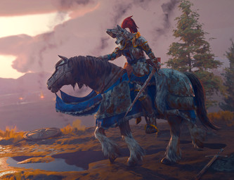 ambiguous_gender anthro armor biped blood blood_on_clothing blood_on_object blood_on_weapon blood_splatter bodily_fluids bridle clothing damaged_clothing duo excessive_blood facial_scar feral fire furrowed_eyebrows horse_armor leaning leaning_forward melee_weapon mount open_mouth plant quadruped reins saddle scar shield smoke sunset sword tack tree weapon kirena-kaya jaclyn_(revertigo) canid canine canis domestic_dog equid equine horse husky hybrid mammal nordic_sled_dog spitz wolf digital_media_(artwork) digital_painting_(artwork) painting_(artwork)