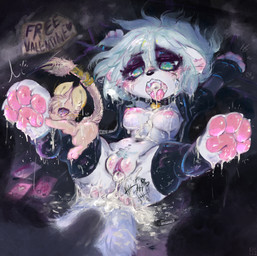 4_toes accessory after_gangbang after_oral after_sex after_vaginal alley alley_sex anthro blush bodily_fluids body_writing bottomless bottomless_anthro bottomless_female breasts butt claws clitoral_hood clitoris clothed clothing collar cum cum_drip cum_in_mouth cum_in_vagina cum_inside cum_on_breasts cum_on_face cum_on_feet cum_on_paw cum_on_pawpads cum_on_tongue digitigrade dripping duo exhausted fangs feet female free_use furgonomics genital_fluids genitals green_eyes holidays humanoid_genitalia humanoid_vulva jacket leaking_cum legwear lying male male/female nipples nude_anthro nude_male on_back on_ground open_clothing open_jacket open_mouth open_topwear partially_clothed partially_clothed_anthro partially_clothed_female pawpads paws pink_nipples pink_pawpads pink_vulva public_use questionable_consent silhouetted_body silhouetted_penis size_difference smaller_male spread_legs spreading stockings tail tail_accessory tally_marks teeth toe_claws toes tongue tongue_out topwear vulva nihilochannel valentine's_day strom_(nihilochannel) domestic_ferret mammal mouse murid murine mustelid musteline rodent true_musteline weasel hi_res