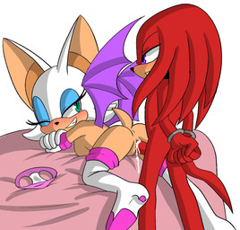 anthro anus armwear bdsm bed blush bodily_fluids boots bound breasts butt clothing cuff_(restraint) cum cum_from_vagina cum_in_vagina cum_inside cumshot dominant dominant_female duo ejaculation elbow_gloves erection female female_penetrated footwear from_behind_position from_front_position fur furniture genital_fluids genitals gloves hair handcuffed handcuffs hands_behind_back hands_tied hands_tied_behind_back handwear humanoid_genitalia looking_back lying male male/female male_penetrating membrane_(anatomy) membranous_wings metal_cuffs narrowed_eyes nude on_bed on_front on_model one_eye_closed orgasm panties panties_removed penetration penile penile_penetration penis restraints sex shoes simple_background smile spread_legs spreading standing standing_sex submissive submissive_male tail underwear vaginal vaginal_penetration vulva wings wink angelofhapiness sega sonic_the_hedgehog_(series) knuckles_the_echidna rouge_the_bat bat echidna eulipotyphlan mammal monotreme digital_media_(artwork)