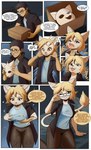 anthro biped blonde_hair border bottomwear box breast_fondling breast_play breasts breath brown_eyes cardboard cardboard_box clothed clothed_anthro clothed_female clothed_human clothed_male clothing container fangs female female_anthro fondling fully_clothed fully_clothed_anthro fully_clothed_female fully_clothed_human fully_clothed_male fur gender_transformation glassed goo_transformation green_eyes hair hand_on_breast hand_on_own_breast human_to_anthro jacket kneeling laugh legs_together male male_human mask_transformation mtf_transformation one_eye_closed open_mouth open_smile panting pants self_fondle shirt sitting sitting_on_ground smile solo species_transformation speech_bubble standing t-shirt takeover teeth text topwear transformation white_body white_border white_fur dsaprox deiser jenni_(r-grenn) felid human lion mammal pantherine 2024 absurd_res colored comic english_text hi_res shaded