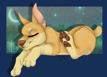 becardi chibi female feral sleeping solo tired thehuntingwolf canid canine canis dobermann domestic_dog mammal pinscher alpha_channel digital_media_(artwork) full-length_portrait portrait