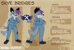 female solo text sonderjen skye_bridges canid canine canis mammal wolf english_text model_sheet