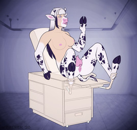 breasts exam examination_table fur fur_growth gender_transformation genitals growth gynomorph hooves horn intersex medical mtf_transformation nipples snout snout_growth species_transformation spread_legs spreading tail tail_growth tail_tuft teat_growth teats transformation tuft udder_growth udders vulva wereren bovid bovine cattle humanoid mammal absurd_res hi_res