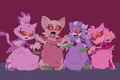abdominal_bulge ambiguous_gender ambiguous_prey anthro belly big_belly clothed clothing corruption female female_pred group hand_imprint huge_belly hyper hyper_belly imprint metal_virus onomatopoeia rumbling_stomach sound_effects standing text torn_clothing unwilling_prey vore clairecafe2 idw_publishing sega sonic_riders sonic_the_hedgehog_(comics) sonic_the_hedgehog_(idw) sonic_the_hedgehog_(series) amy_rose blaze_the_cat rouge_the_bat wave_the_swallow avian bat bird domestic_cat eulipotyphlan felid feline felis hedgehog hirundinid mammal oscine passerine swallow_(bird) zombot 2023 absurd_res hi_res