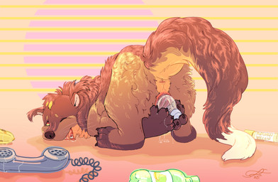 anus bodily_fluids bottle brown_body brown_fur claws container dipstick_tail electronics faux_gaping faux_gaping_pussy female feral fur genital_fluids genitals improvised_sex_toy in_heat markings masturbation object_in_pussy one_eye_closed paws penetration phone solo tail tail_markings vaginal vaginal_fluids vaginal_masturbation vaginal_penetration vulva whiskers feelferal korwin binturong mammal viverrid absurd_res hi_res