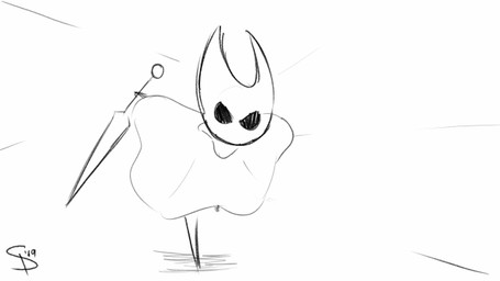 anthro areola big_breasts blush breasts clothing duo erection female genitals male nipple_outline nipples penis undressing weapon squealydealy hollow_knight team_cherry hornet_(hollow_knight) the_knight_(hollow_knight) arachnid arthropod humanoid insect vessel_(species) 2d_animation animated frame_by_frame sibling_(lore)