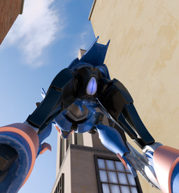 anus bent_over blue_body butt city female genitals low-angle_view machine not_furry presenting presenting_hindquarters solo vulva lorded hasbro takara_tomy transformers transformers:_prime transformers_aligned_continuity arcee cybertronian humanoid robot robot_humanoid 3d_(artwork) absurd_res digital_media_(artwork) hi_res