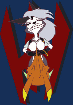 anthro bracelet breasts clothing cosplay duo ear_piercing ear_ring featureless_breasts female gem gloves handwear jewelry male male/female necklace pearl_(gem) pearl_necklace piercing ring_piercing vore chaoshetra hellaverse helluva_boss mythology android_18 cyote loona_(helluva_boss) canid canid_demon canine canis coyote demon hellhound mammal mythological_canine mythological_creature absurd_res alpha_channel hi_res