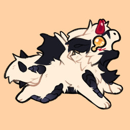 bodily_fluids chibi crying feral fur horn lying on_front open_mouth quadruped scales side_view solo tail tears wings cocodrops_(artist) mythology dragon furred_dragon furred_scalie mythological_creature mythological_scalie scalie 1:1 low_res