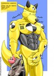 after_transformation bound criminal dronesuit dummy encasement hero latex male null_bulge punishment toysuit transformation 1234hdpa hr xedryk canid canine canis goo_creature hyena mammal wolf hi_res