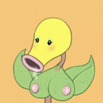 big_breasts blush breasts busty_fauna female leaf nipples non-mammal_breasts non-mammal_nipples not_furry plant simple_background solo unknown_artist nintendo pokemon bellsprout elemental_creature flora_fauna generation_1_pokemon pokemon_(species) 1:1 low_res