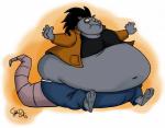 belly clothing feet fur immobile male navel obese overweight paws quills_(anatomy) rat_tail solo tail starfig ben_10 cartoon_network argit alien mammal 2013 colored