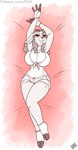 anthro big_breasts bottomwear bovid breasts caprine cleavage clothed clothing cutoffs daisy_dukes denim denim_bottomwear denim_clothing digital_media_(artwork) domestic_sheep drxii female fur hair hi_res hotpants looking_at_viewer mammal sheep shirt shorts simple_background smile solo topwear