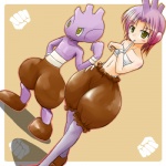 1:1 alternate_species clothing cosplay costume duo female generation_2_pokemon hair human humanized humanoid low_res mammal nintendo not_furry pokemon pokemon_(species) pokemon_costume purple_eyes ranphafranboise tyrogue yellow_eyes