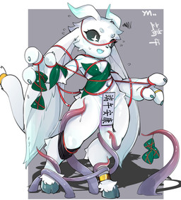 2_horns 3_fingers accessory anklet anthro black_sclera blue_horn blue_markings blush breasts claws clothing cloven_hooves featureless_crotch female female_anthro fingers floppy_ears fur furgonomics hooves horn jewelry long_ears markings navel open_mouth ring ring_(jewelry) simple_background solo standing tail tail_accessory tail_jewelry tail_ring tentalces unguligrade white_body white_eyes white_fur white_tail womb_tattoo yuanmin microsoft ori_(series) xbox_game_studios guardian_spirit 2025 hi_res