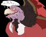 ahegao ambiguous_gender blush bodily_fluids claws clothing feathers heart_symbol looking_pleasured open_mouth sharp_teeth simple_background solo sweat teeth tongue tongue_out transparent_background moppio the_dark_crystal chamberlain_(the_dark_crystal) alien avian monster reptile scalie skeksis 2019 5:4 alpha_channel digital_media_(artwork) hi_res sketch