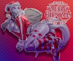 akieta_perrean anthro argonian barely_visible_genitalia barely_visible_pussy bedroom_eyes bethesda_softworks big_breasts big_butt bottomless breasts butt christmas christmas_clothing christmas_headwear claws cleavage clothed clothing curvy_figure digital_media_(artwork) female footwear genitals gradient_background grey_body grey_scales hat headgear headwear hi_res holidays holly_(plant) horn jacket microsoft narrowed_eyes non-mammal_breasts open_clothing open_jacket open_topwear pattern_background plant presenting purple_eyes pussy red_background santa_hat scales scalie seductive shaded simple_background skygracer smile smirk smug solo tail the_elder_scrolls toe_claws toeless_footwear topwear unzipped zipper