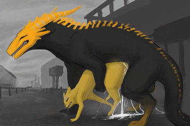 all_fours anal anal_penetration balls bestiality bodily_fluids clenched_teeth cum cum_drip cum_in_ass cum_inside cum_while_penetrated cumshot deep_penetration dripping drooling duo ejaculation excessive_cum excessive_genital_fluids feral feral_penetrating genital_fluids genitals hands-free larger_feral leaking_cum male male/male mating_grip musk musky_balls on_top penetration saliva saliva_string size_difference tail teeth throbbing throbbing_balls corvidtree mythology rain_world videocult monk_(rain_world) dragon lizard_(rain_world) mythological_creature mythological_scalie scalie slugcat yellow_lizard_(rain_world) 3:2 hi_res