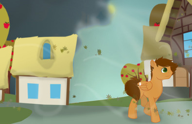 cloud feathered_wings feathers feral male mane outside ponyville quadruped sky solo sun tail white_lightning wings eightysix hasbro my_little_pony mythology fan_character equid equine mammal mythological_creature mythological_equine pegasus