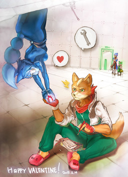 2015 <3 amphibian anthro avian bird blue_feathers blue_fur breasts brown_fur canine duo_focus english_text falco_lombardi falcon female fox fox_mccloud frog fur gift green_eyes group holidays krystal male mammal nintendo slippers slippy_toad star_fox tan_fur text valentine's_day video_games white_fur 余吉
Rating: Safe
Score: 10
User: DeltaFlame
Date: February 15, 2015 2015 <3 amphibian anthro avian bird blue_feathers blue_fur breasts brown_fur canine duo_focus english_text falco_lombardi falcon female fox fox_mccloud frog fur gift green_eyes group holidays krystal male mammal nintendo slippers slippy_toad star_fox tan_fur text valentine's_day video_games white_fur 余吉
Rating: Safe
Score: 10
User: DeltaFlame
Date: February 15, 2015
