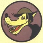 anthro armor clothing headgear headwear helmet looking_at_viewer male open_mouth retro smile solo teeth vintage war unknown_artist disney fairy_tales little_red_riding_hood_(copyright) big_bad_wolf zeke_wolf canid canine canis mammal wolf 1:1 low_res