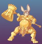 anthro armor buckteeth chain chain_accessory fantasy glare gradient_background hammer male maul metal nipples overweight overweight_anthro overweight_male pink_nose plate_armor simple_background solo spread_legs spreading teeth tools warrior yellow_eyes naughtyjester dark_souls fromsoftware arthur_(lapinbeau) executioner_smough domestic_rabbit flemish_giant lagomorph leporid mammal oryctolagus rabbit 2016 hi_res