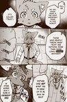 angry anthro belt bodily_fluids clothing comic_panel detailed_background dialogue duo furniture looking_up male necktie onomatopoeia profanity scared school_uniform sofa sound_effects speech_bubble sweat sweatdrop tail text uniform whiskers dark_ishihara aoniya_yuudai domestic_cat felid feline felis mammal absurd_res comic cross-hatching english_text hatching_(art) hi_res monochrome shaded mother_(lore) mother_and_child_(lore) mother_and_son_(lore) parent_(lore) parent_and_child_(lore) parent_and_son_(lore) son_(lore)