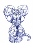 abs anthro biceps big_muscles bikini clothed clothing dreamworks felid female flat_chested flexing gettar82 huge_muscles hyper hyper_muscles kung_fu_panda mammal master_tigress monochrome muscular muscular_anthro muscular_female pantherine pose sketch skimpy solo stripes swimwear tiger tight_clothing vein