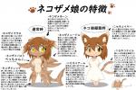 2018 3:2 amauchi animal_humanoid blush breasts brown_body brown_eyes brown_fur brown_hair cat_humanoid clothed clothing digital_media_(artwork) felid felid_humanoid feline feline_humanoid female fish fur hair hi_res humanoid japanese_text looking_at_viewer mammal mammal_humanoid marine monster_girl_(genre) nude shark simple_background smile solo standing text translation_request white_background