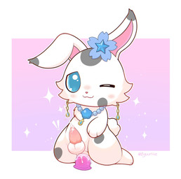 anal anal_masturbation anal_orgasm anal_penetration balls biped bipedal_feral black_spots blue_eyes blue_flower blue_jewelry blue_necklace blush blush_lines bodily_fluids cheek_tuft cum cum_in_ass cum_inside cum_while_penetrated cumshot dildo dildo_in_ass dildo_insertion dildo_sitting ejaculation erection exclamation_point facial_tuft feral feral_penetrated flower flower_on_head gem genital_fluids genitals gold_(metal) gold_jewelry hands-free jewelry kneeling looking_at_viewer male male_penetrated markings masturbation necklace object_in_ass one_eye_closed open_mouth open_smile orgasm pearl_(gem) pearl_necklace penetration penis pink_blush pink_dildo pink_inner_ear pink_penis plant rabbit_ears scut_tail sex_toy sex_toy_in_ass sex_toy_insertion short_tail simple_background smile solo sparkles spots spotted_markings tail tapering_penis tuft white_balls white_ears white_paws white_tail wink winking_at_viewer young young_feral young_male young_penetrated zyuuniie ageam_(sylvtasticalsylveon) lagomorph leporid mammal rabbit hi_res signature