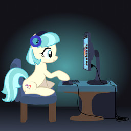 animated_gif blue_eyes blue_hair blush bodily_fluids chair computer computer_mouse desk ejaculation electronics female feral furniture genital_fluids hair headgear headphones headset hypnosis looking_pleasured masturbation mind_control orgasm orgasm_face question_mark solo spiral spiral_eyes table vaginal vaginal_fluids vaginal_masturbation vaginal_squirting evilenchantress friendship_is_magic hasbro my_little_pony coco_pommel_(mlp) equid equine horse mammal pony 1:1 2d_animation animated long_playtime motion_tweening