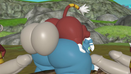 all_fours anal anthro ball_slap balls big_balls big_butt big_penis butt butt_jiggle deep_penetration duo from_behind_position genitals group huge_balls huge_butt humanoid_genitalia humanoid_penis jiggling male male/male mounting outside outside_sex penetration penis sex slap thick_thighs throbbing throbbing_penis tongue tongue_out meowchan nintendo pokemon meowchan_(meowchan) generation_5_pokemon generation_6_pokemon meowstic pokemon_(species) watchog 16:9 3d_(artwork) 3d_animation animated digital_media_(artwork) hi_res loop no_sound short_playtime video widescreen