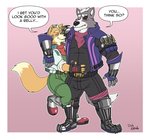 Rating: q
ID: 2174922
Date: 2020-03-09 14:54:07 -0400
Status: active
Score: 72
2020 anthro belly belly_rub blush boots canid canine canis clothed clothing dialogue duly_noted duo eye_patch eyewear footwear fox fox_mccloud fur green_eyes grey_body grey_fur hair hi_res jacket male male/male mammal naughty_face nintendo orange_body orange_fur red_eyes scarf shoes speech_bubble star_fox text topwear white_body white_fur white_hair wolf wolf_o'donnell post #2174922