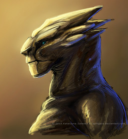 ambiguous_gender ambiguous_humanoid blue_eyes blue_glow blue_outline brown_background brown_body deviantart_username disembodied_head gradient_background grey_body grey_skin hair light mouth_closed multicolored_outline no_eyelashes nude outline shadow side_view simple_background solo spiked_head spikes spikes_(anatomy) spiky_hair text yellow_background yellow_glow yellow_outline sythgara alien humanoid unknown_species 2013 artist_name dated digital_drawing_(artwork) digital_media_(artwork) headshot_portrait portrait shaded sketch source_request url