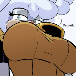 anthro bell bell_collar big_breasts blue_eyes breasts brown_body brown_clothing brown_fur brown_topwear clothed clothing collar dialogue eyelashes female fur looking_at_viewer solo talking_to_viewer tan_body tan_fur text topwear white_body white_fur cintra_(artist) idw_publishing sega sonic_the_hedgehog_(comics) sonic_the_hedgehog_(idw) sonic_the_hedgehog_(series) lanolin_the_sheep_(sonic) bovid caprine mammal sheep 1:1 absurd_res hi_res