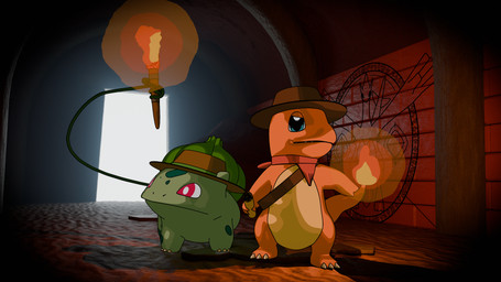 ambiguous_gender belt brick_wall clothing duo feral fire flaming_tail green_body hat headgear headwear holding_tail red_eyes ruins sand scarf scroll tail temple text torch torch_light vine_whip wall_(structure) aquinas_audax nintendo pokemon bulbasaur charmander generation_1_pokemon generation_2_pokemon legendary_pokemon lugia pokemon_(species) scalie 16:9 2025 3d_(artwork) 4k absurd_res blender_(artwork) blender_cycles_(artwork) blender_eevee_(artwork) character_cipher digital_media_(artwork) hi_res unown_text widescreen