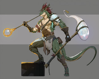 2_horns 5_toes accessory anthro apron arm_tattoo bag belt biceps biped blue_bottomwear blue_clothing bottomwear brown_apron brown_clothing brown_gloves brown_handwear brown_legwear claws clothing countershade_arms countershade_face countershade_neck countershade_tail countershade_torso countershading eyebrows eyewear eyewear_on_head feet front_view furgonomics glass_blowing gloves goggles goggles_on_head green_body green_horn grey_background grey_claws hair handwear head_horn head_turned holding_object holding_staff horn legwear looking_aside looking_at_object male mouth_closed multicolored_body muscular muscular_anthro muscular_male nipples non-mammal_nipples object_in_mouth overbite pecs pink_eyes plantigrade pliers pose pouch_(clothing) prince_rupert's_drop prosthetic prosthetic_leg prosthetic_limb pupils red_eyebrows red_hair shoulder_guard simple_background snout solo staff tail tail_accessory tail_bag tan_body tan_countershading tan_inner_ear tattoo thin_eyebrows toe_claws toes tools two_tone_body underbite utility_belt vein veiny_muscles pacelic mythology gaidin_(gilga_emenent) dragon mythological_creature mythological_scalie scalie wingless_dragon 2024 colored digital_drawing_(artwork) digital_media_(artwork) full-length_portrait hi_res portrait