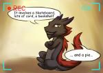 anthro camera_view chibi crossed_arms dialogue fur hair male recording solo speech_bubble tail text yellow_eyes jc_(artist) asian_mythology dragonbros east_asian_mythology mythology ebby dragon eastern_dragon furred_dragon furred_scalie mythological_creature mythological_scalie scalie 2014 comic english_text